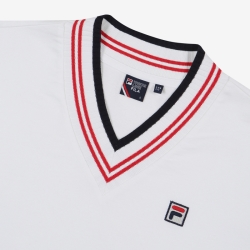 Fila White Line V-neck One-on-one - Naisten Hoodie - Valkoinen | FI-46095